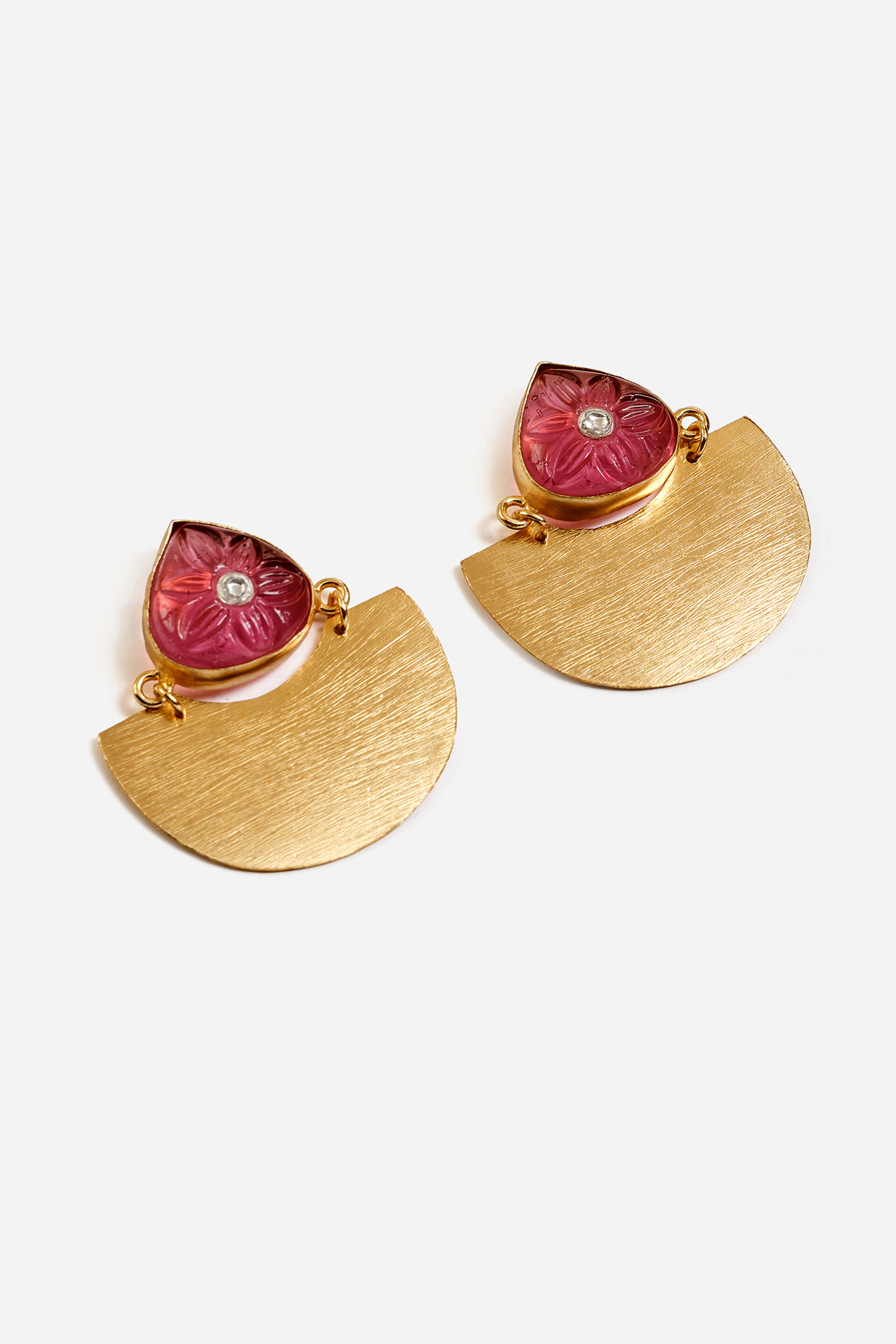 Pink Mehfil Dangler Earrings, , image 2
